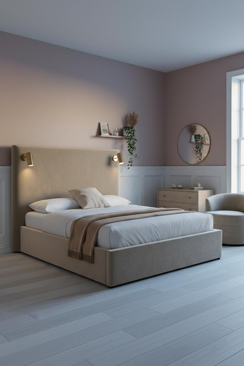 Girly Bedroom Ideas Women Rose Wainscoting