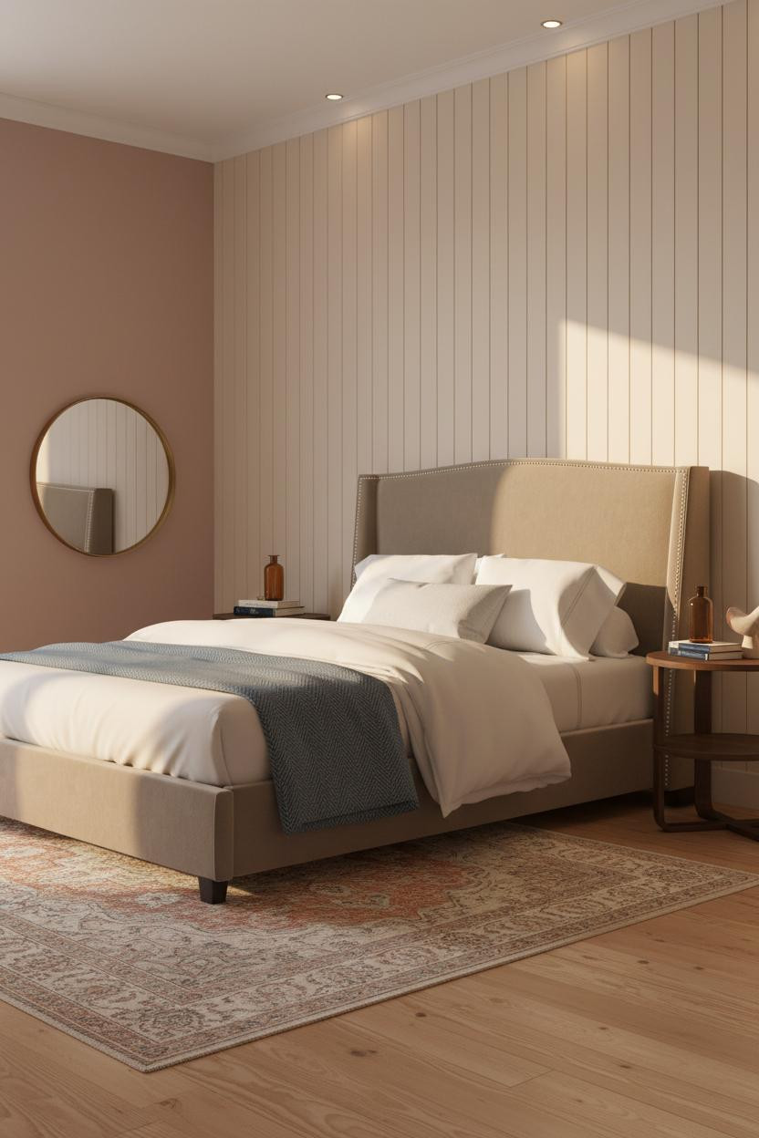 Gray Bed Frame Bedroom Shiplap Rustic