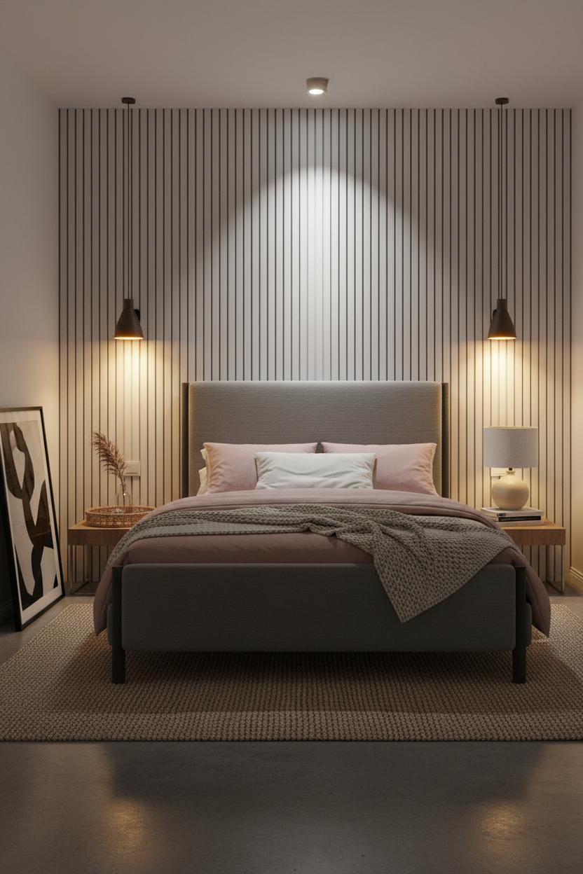 Grey Bed Frame Bedroom Coastal Modern
