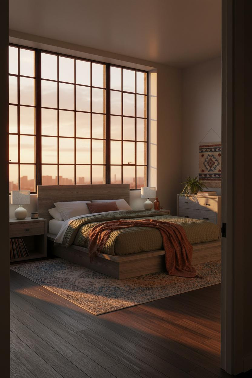 Grey Bed Frame Industrial Bedroom Ideas