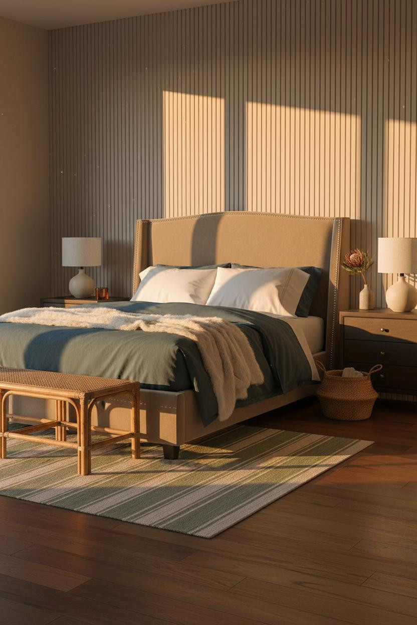 Grey Bed Frame Scandi Bedroom Design