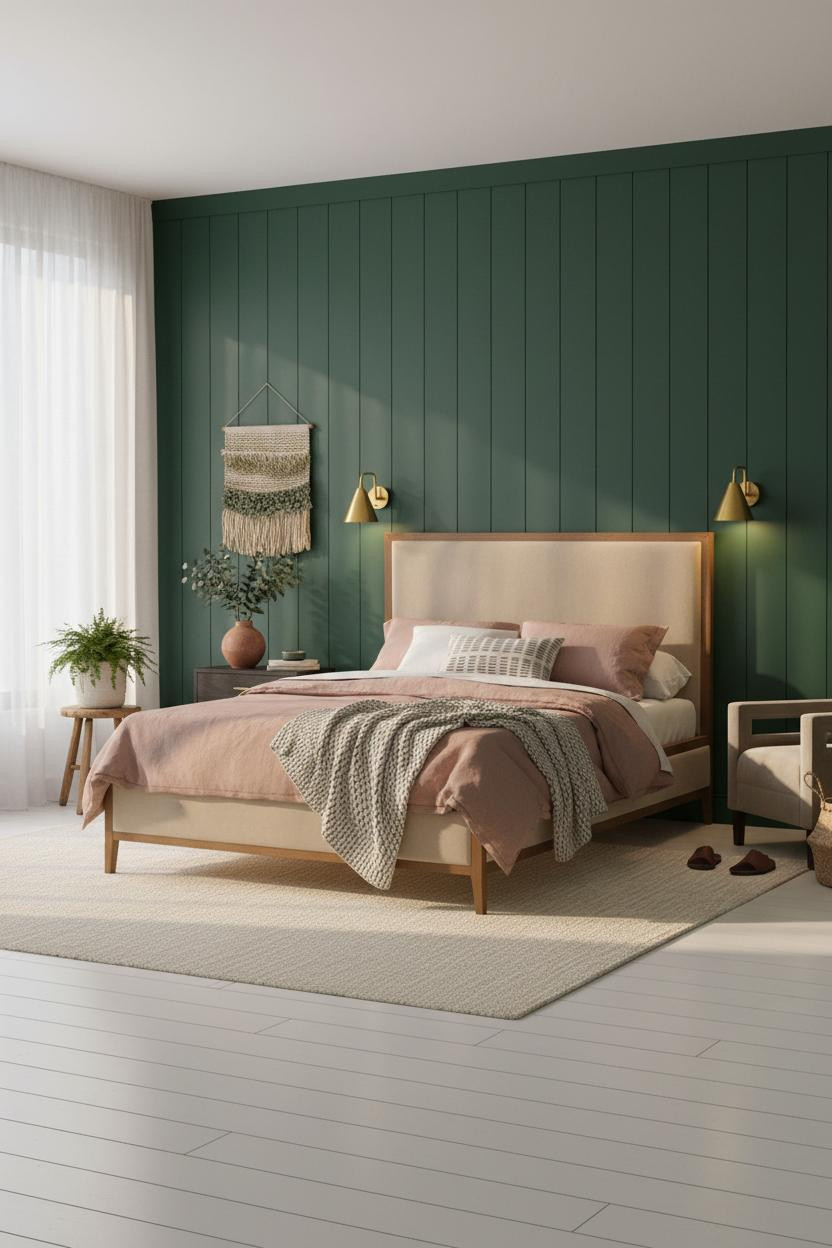 Grown Women Bedroom Cozy Glam Forest Green