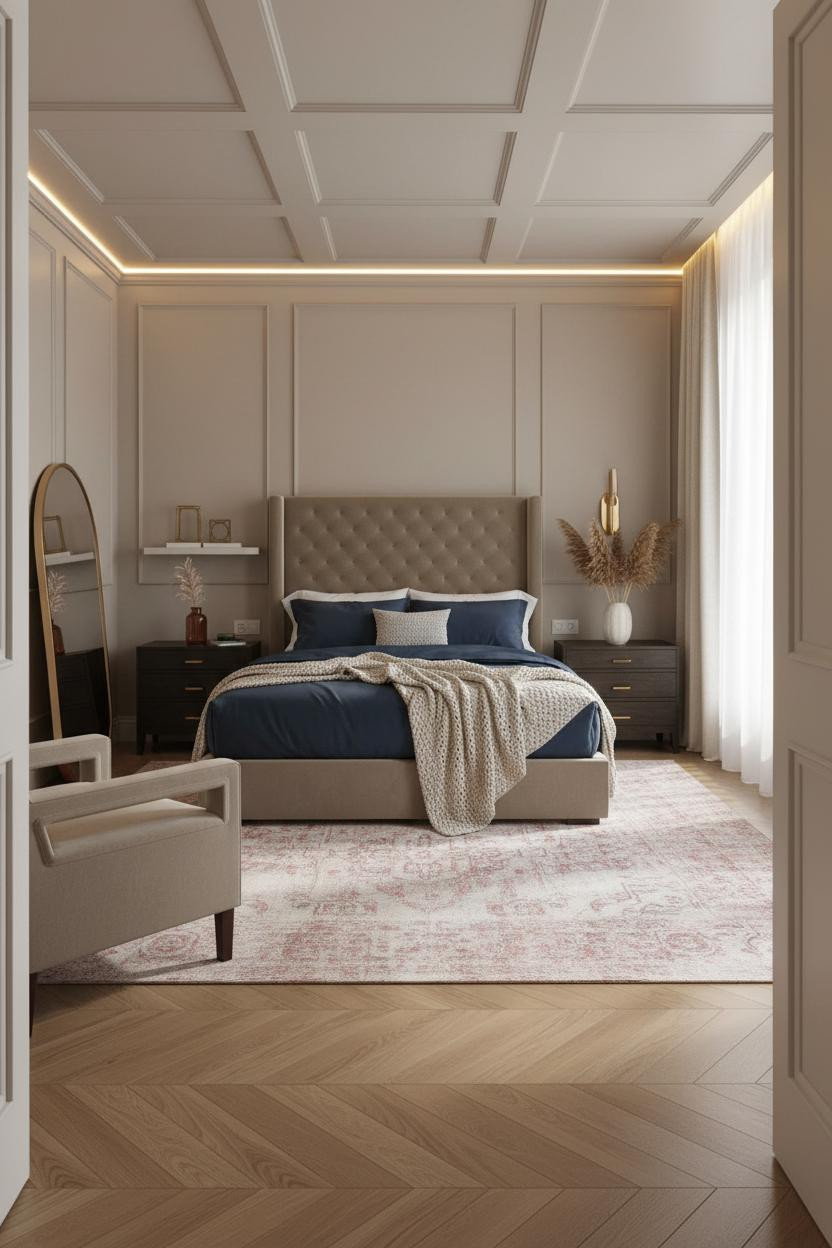 Grown Women Bedroom Cozy Glam Parisian