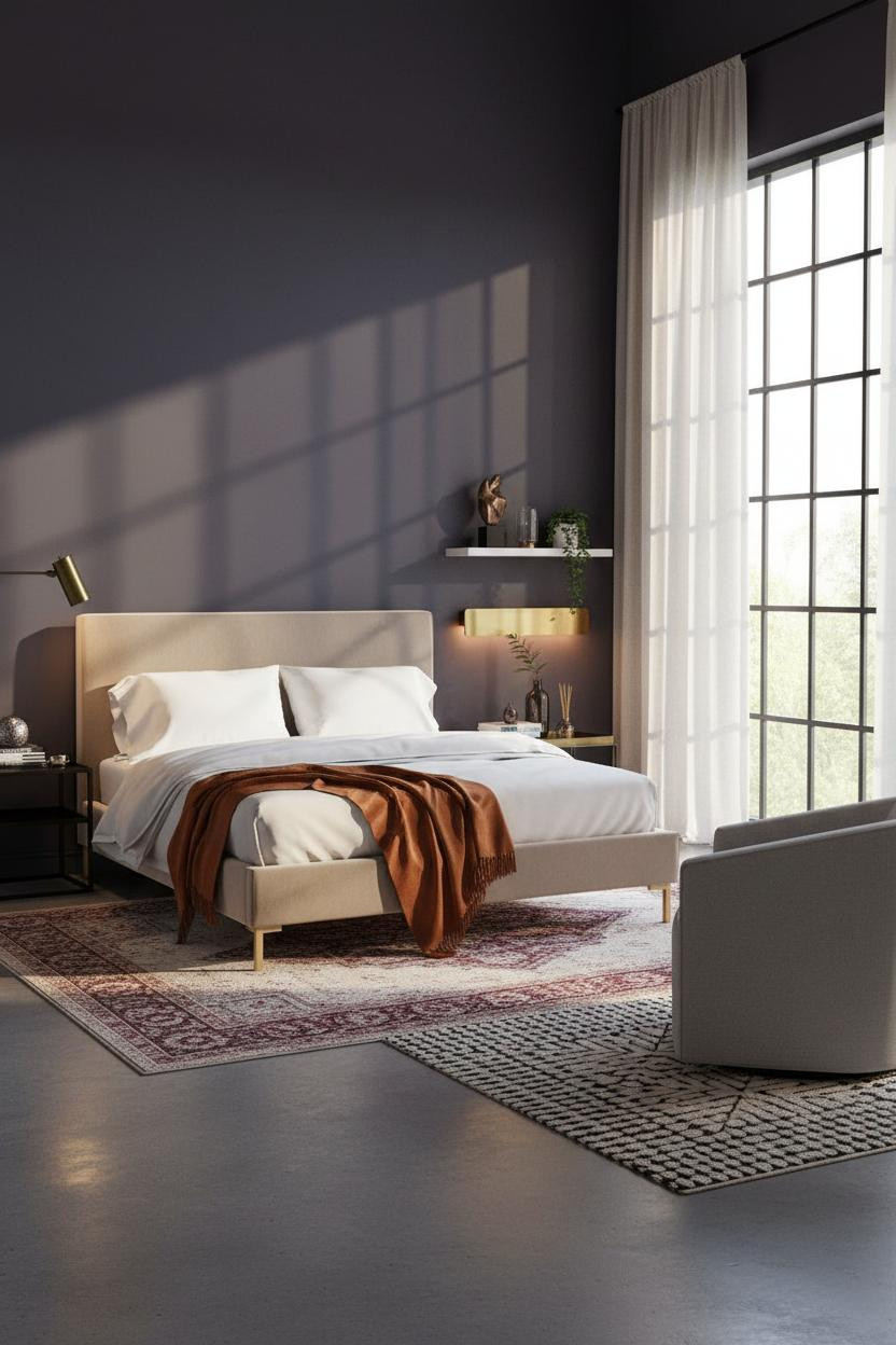 Grown Women Bedroom Industrial Glam Luxury