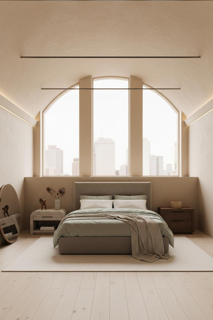 High Ceiling Bedroom Cathedral Vault
