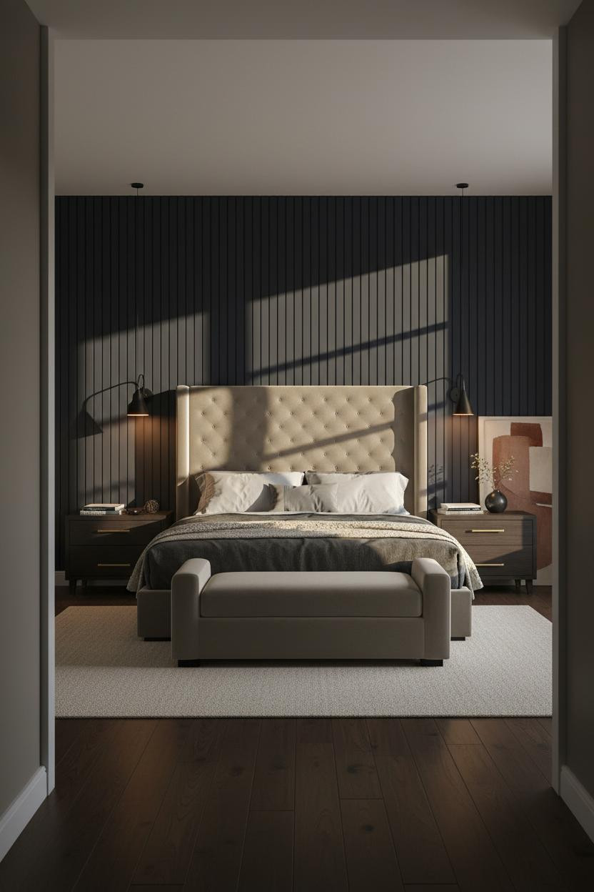 Hot Bedroom Couples Navy Walnut Romantic