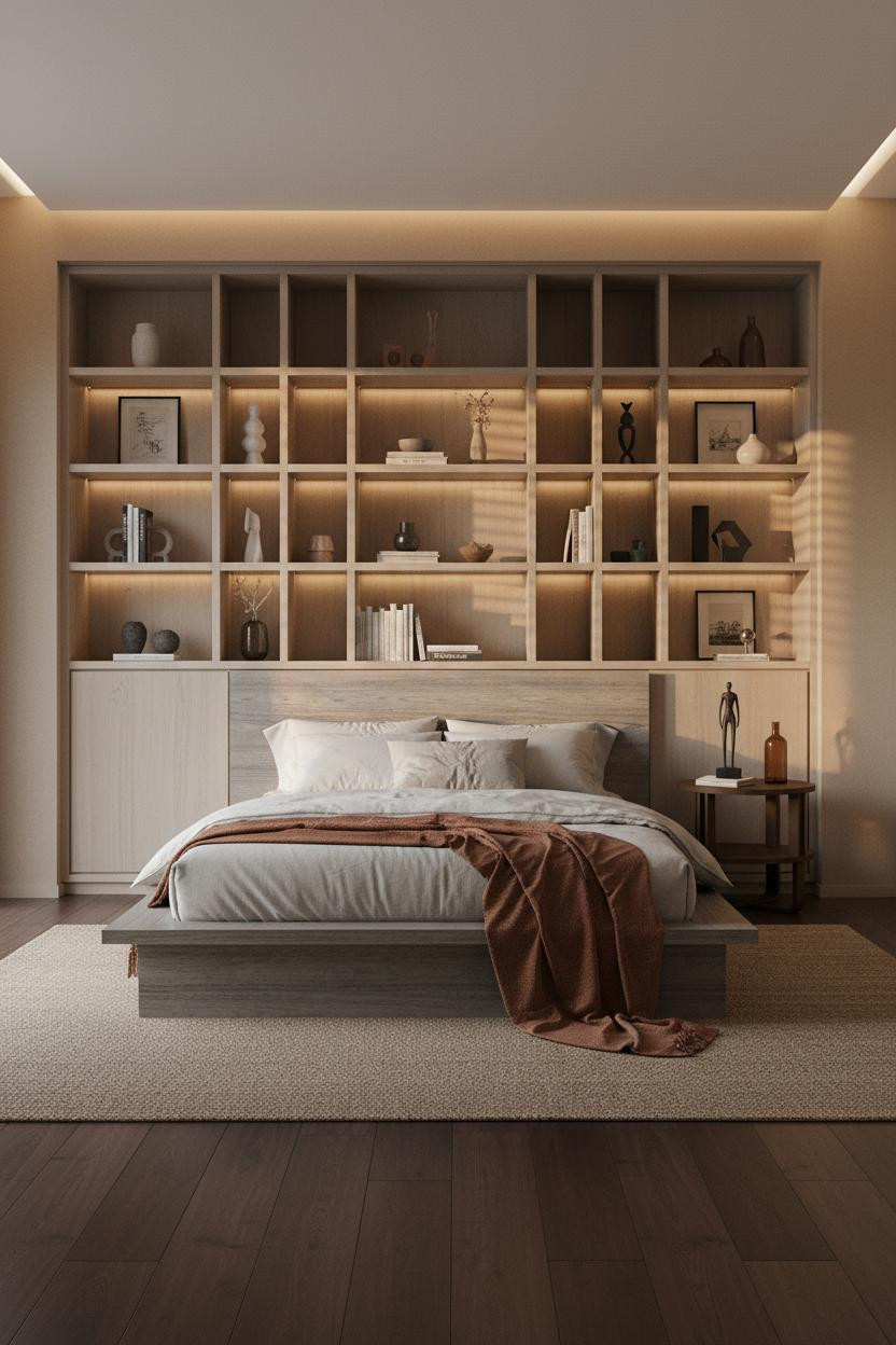 Japandi Nightstand Light Wood Minimal