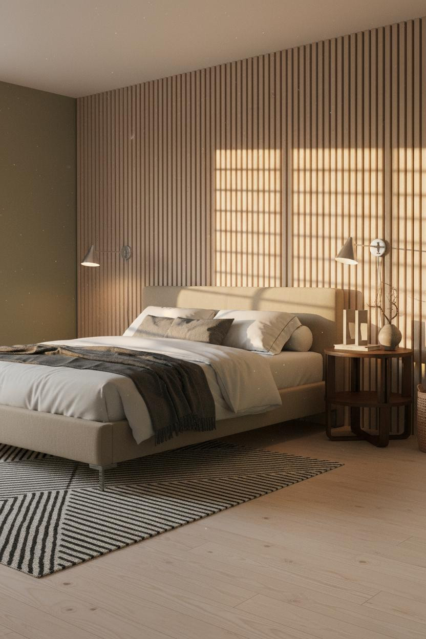 Japandi Nightstand Mid Century Modern Light Wood