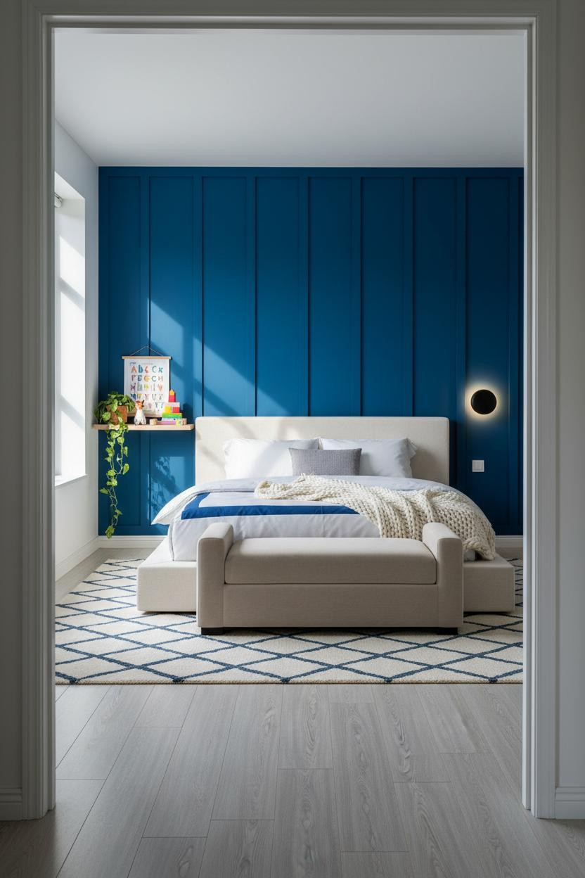 Kids Room Design Cobalt Scandi Bedroom