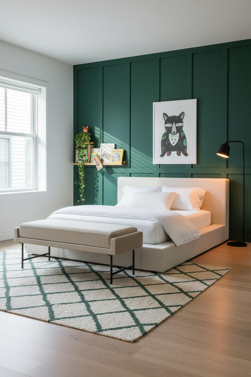 Kids Room Design Forest Green Scandi Bedroom