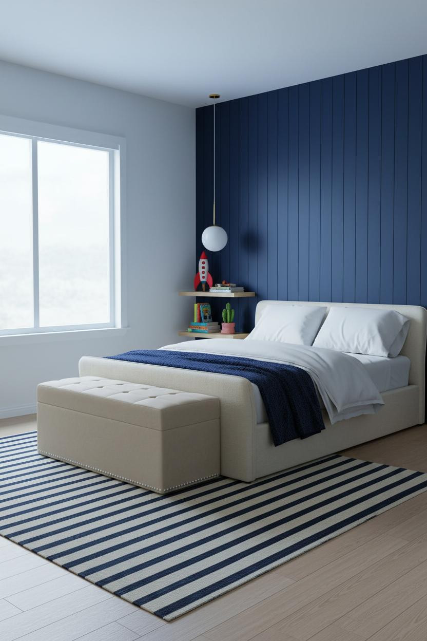Kids Room Design Navy Scandi Modern Bedroom