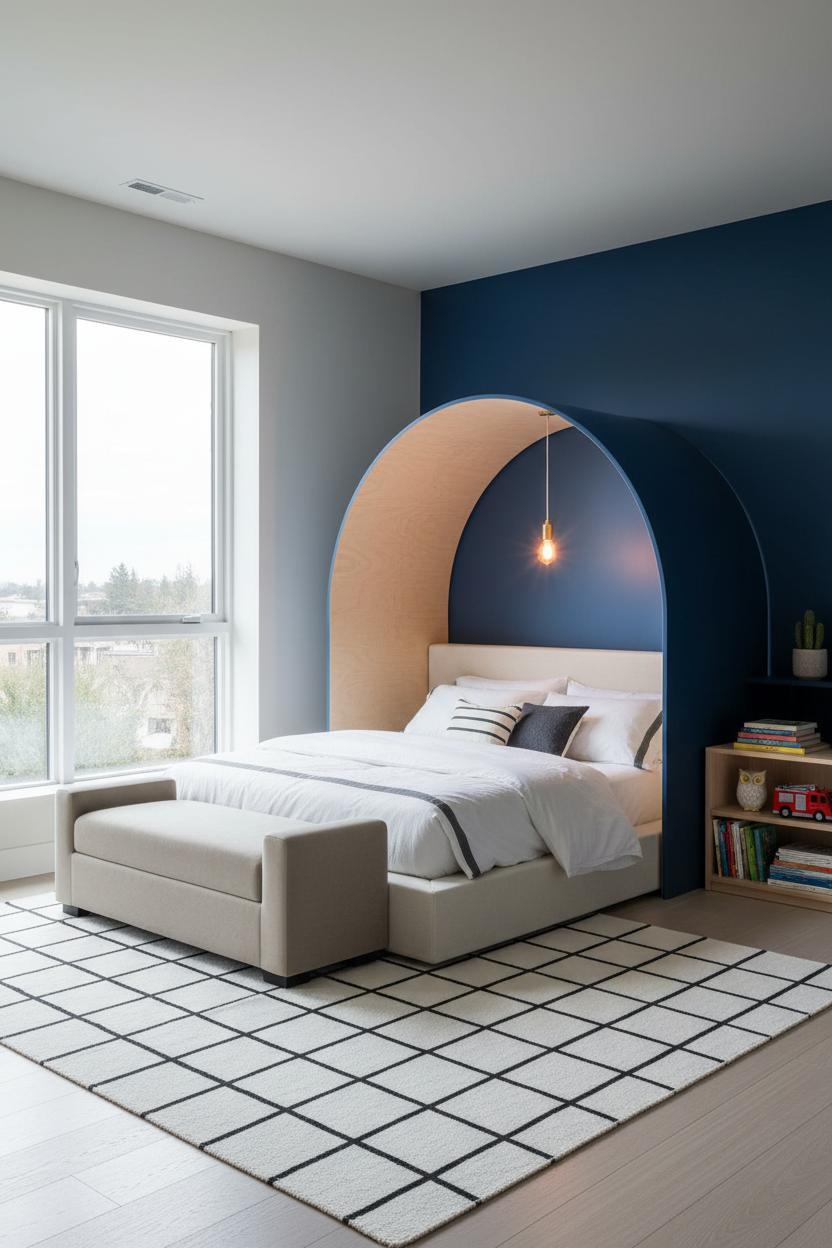 Kids Room Design Scandi Cobalt Canopy Bedroom