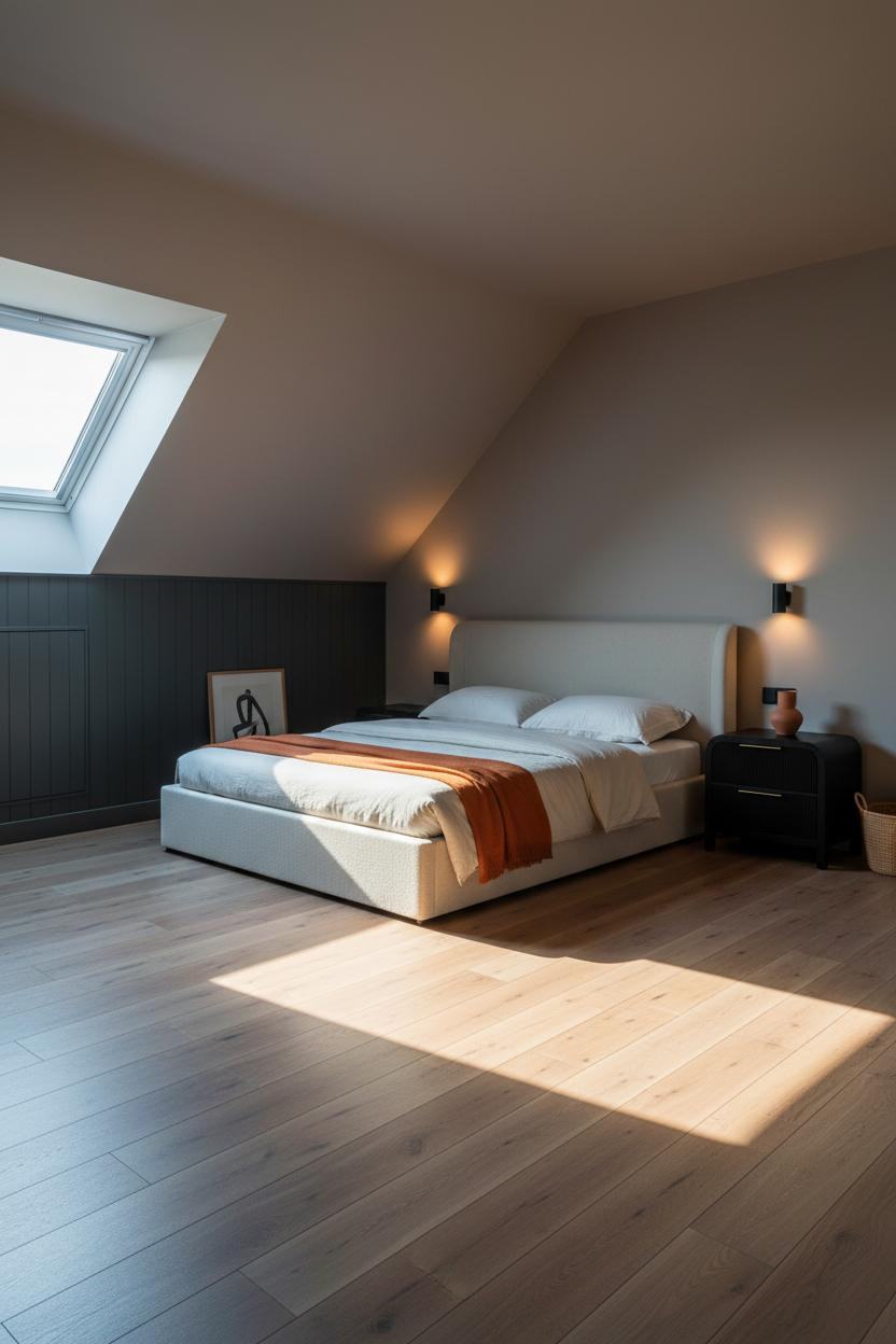 Loft Conversion Bedroom Dormer Window Sloped Ceiling