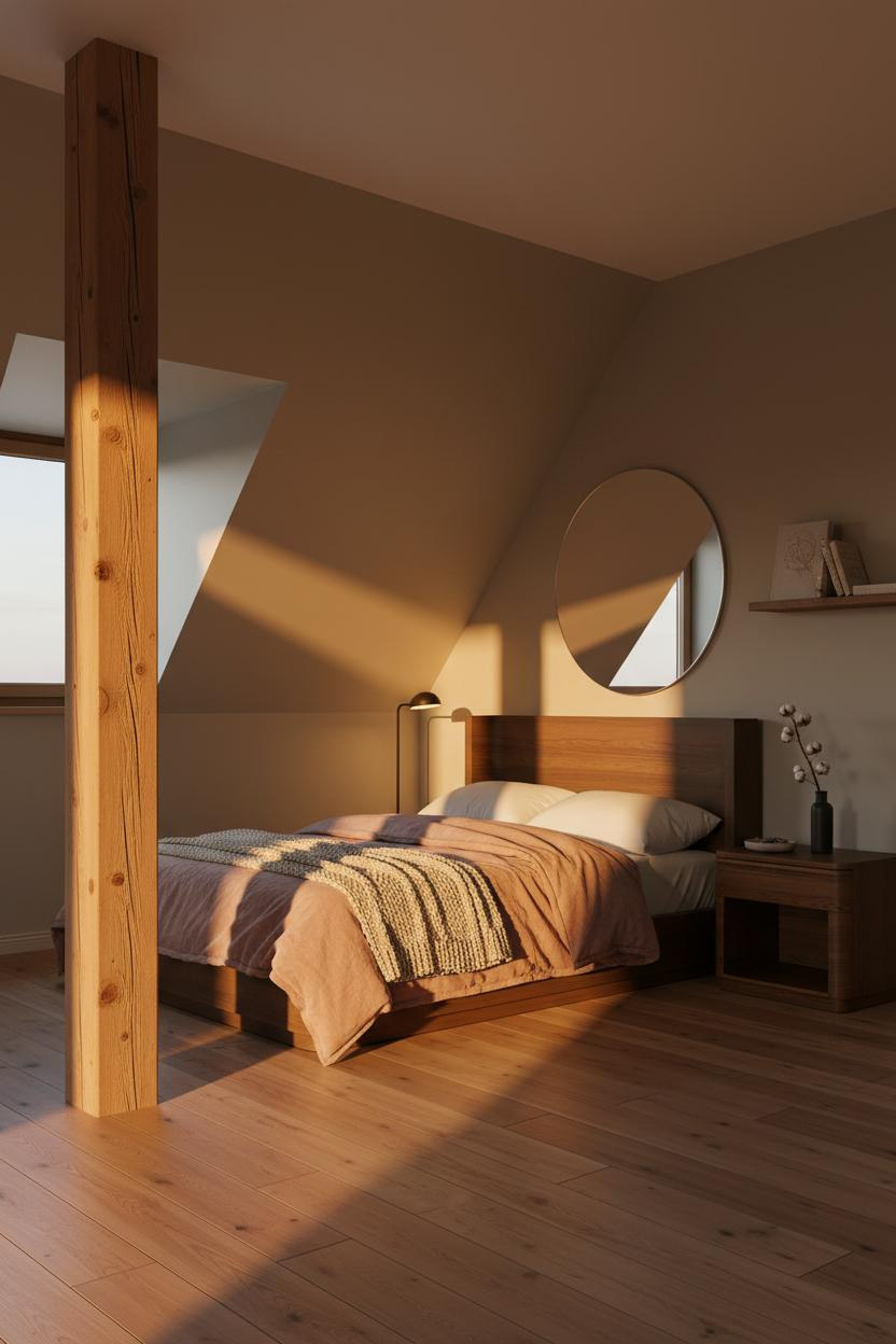 Loft Conversion Bedroom Dormer Window Warm Light