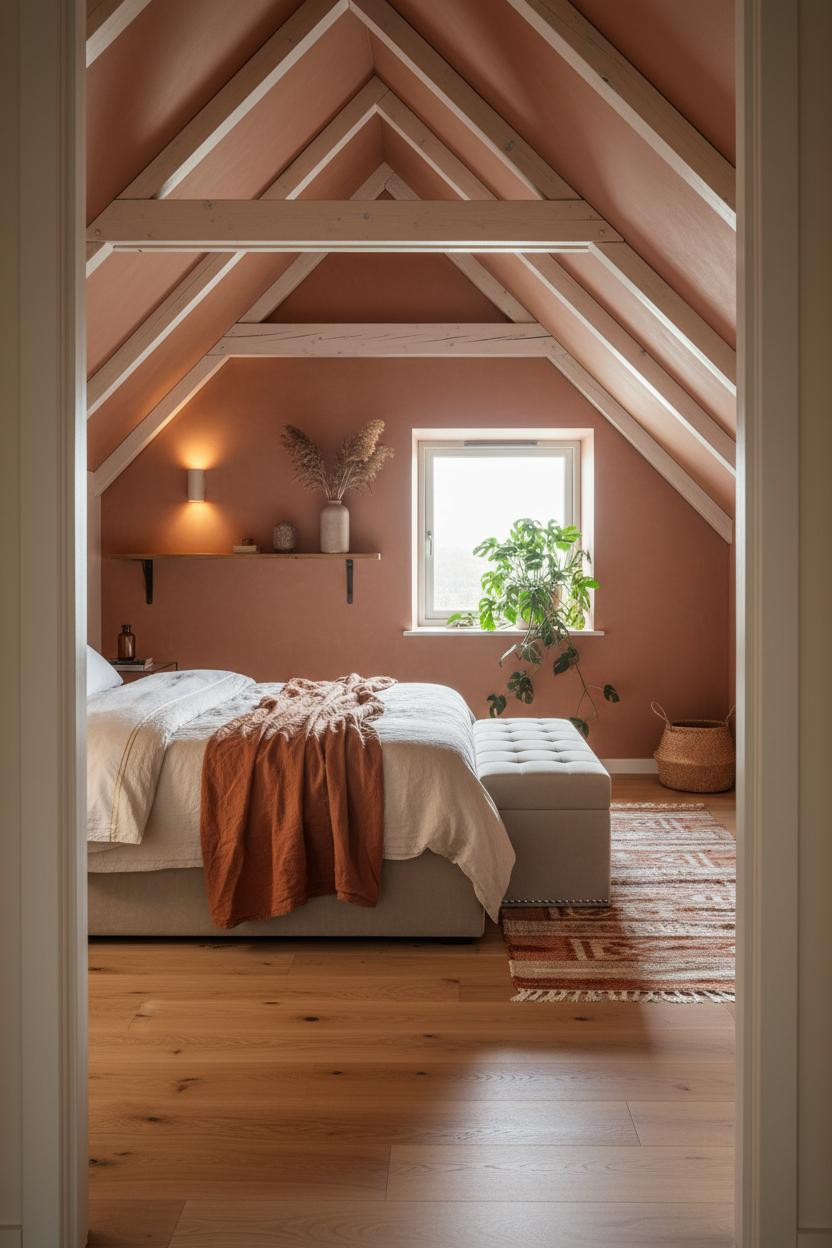 Low Attic Bedroom Nordic Guest Room