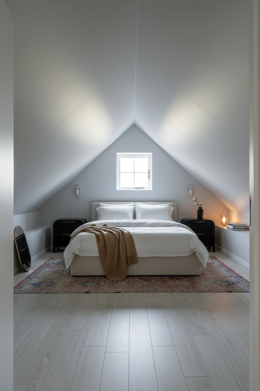 Low Ceiling Attic Bedroom Slanted Walls Natural Light
