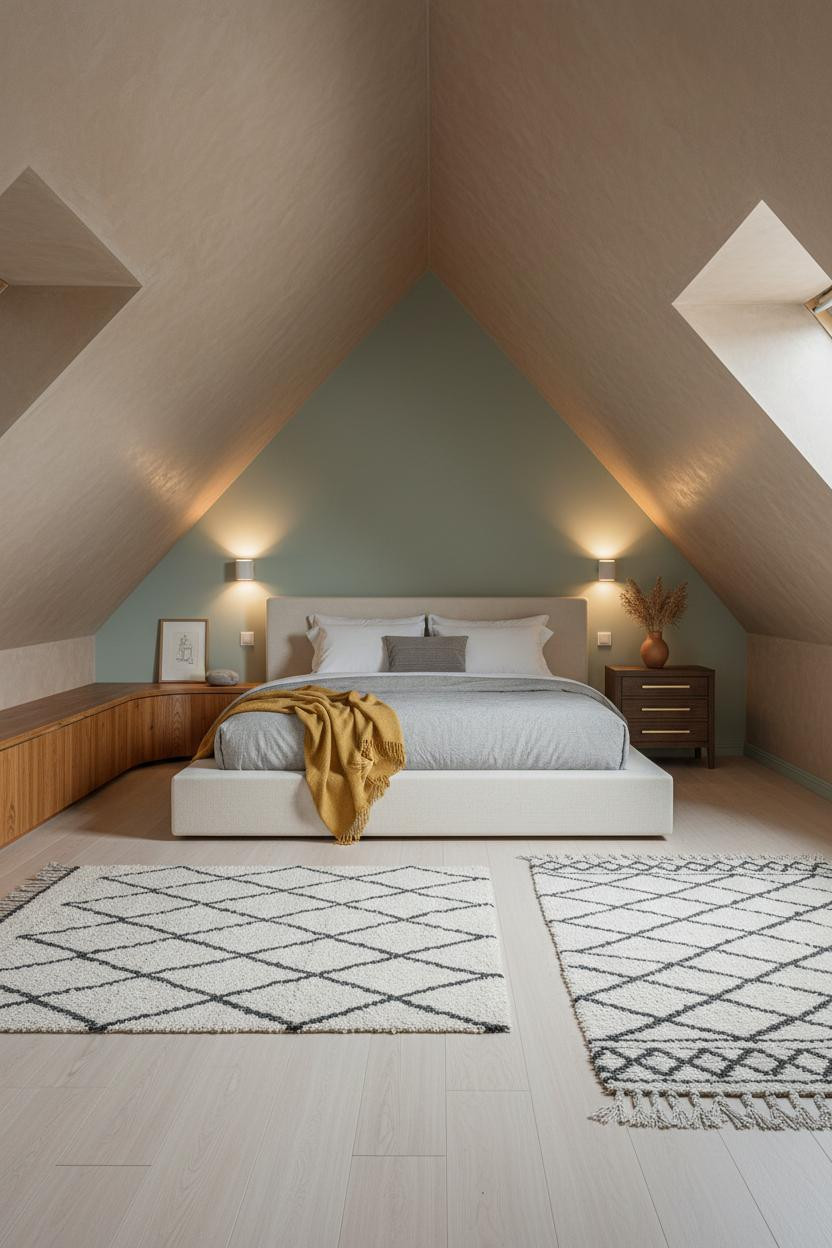 Low Ceiling Attic Bedroom Slanted Walls Nordic