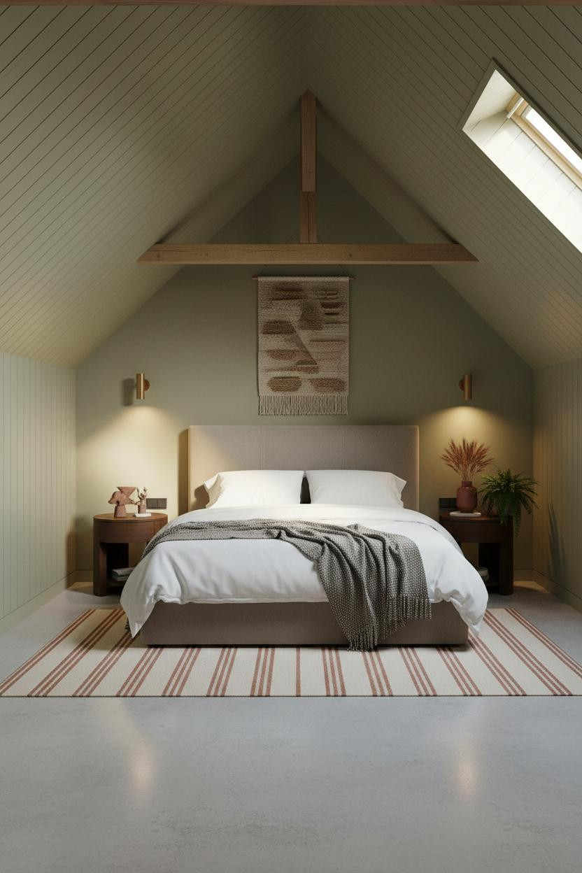 Low Ceiling Attic Bedroom Slanted Walls Sage