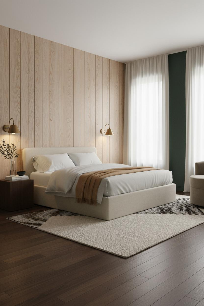 Luxury Bedroom Interior Modern Master Suite With Forest Green Walls