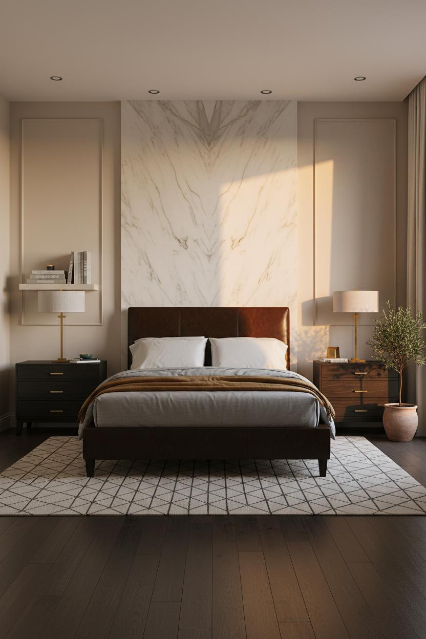 Luxury Bedroom Marble Master Suite