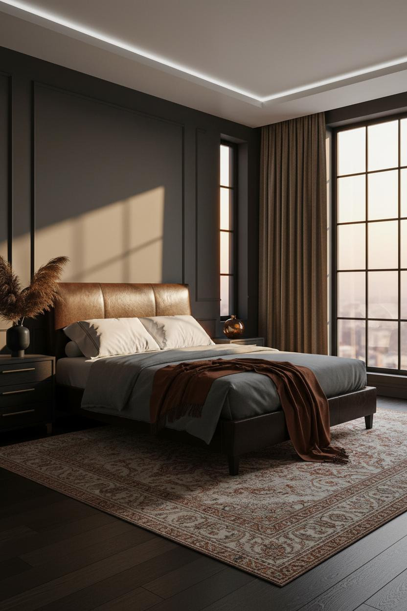 Luxury Black Bedroom Modern Master Suite