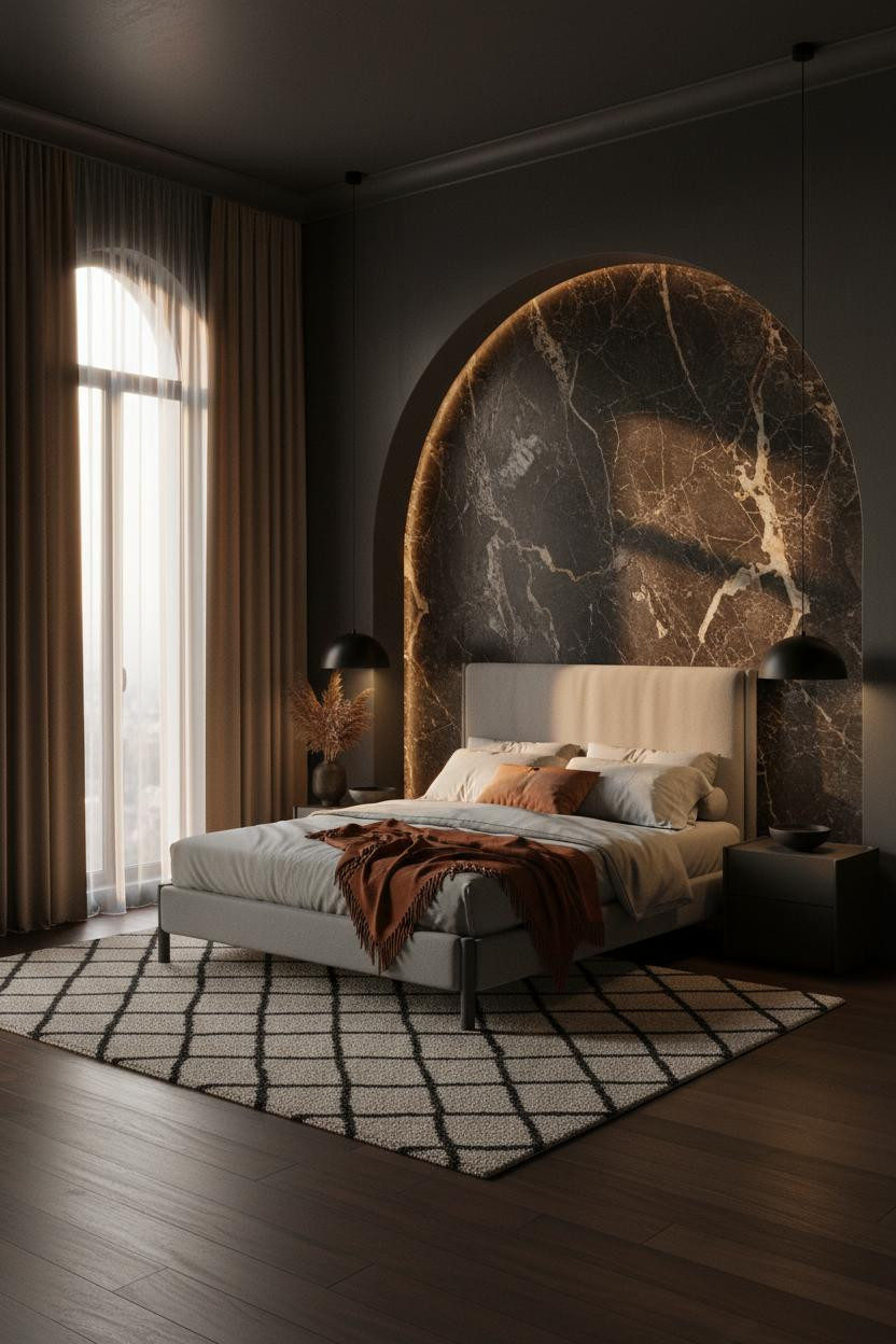 Luxury Black Bedroom Modern Master Suite