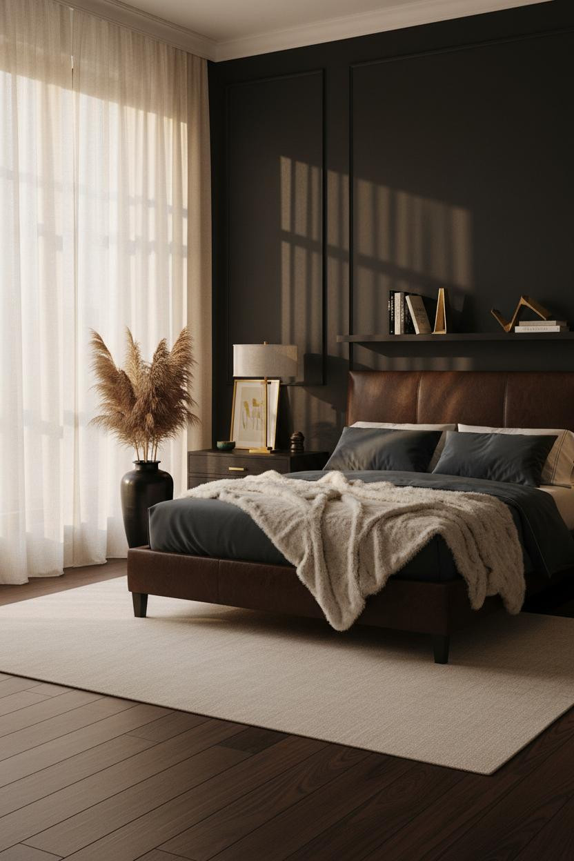 Luxury Black Bedroom Modern Master Suite