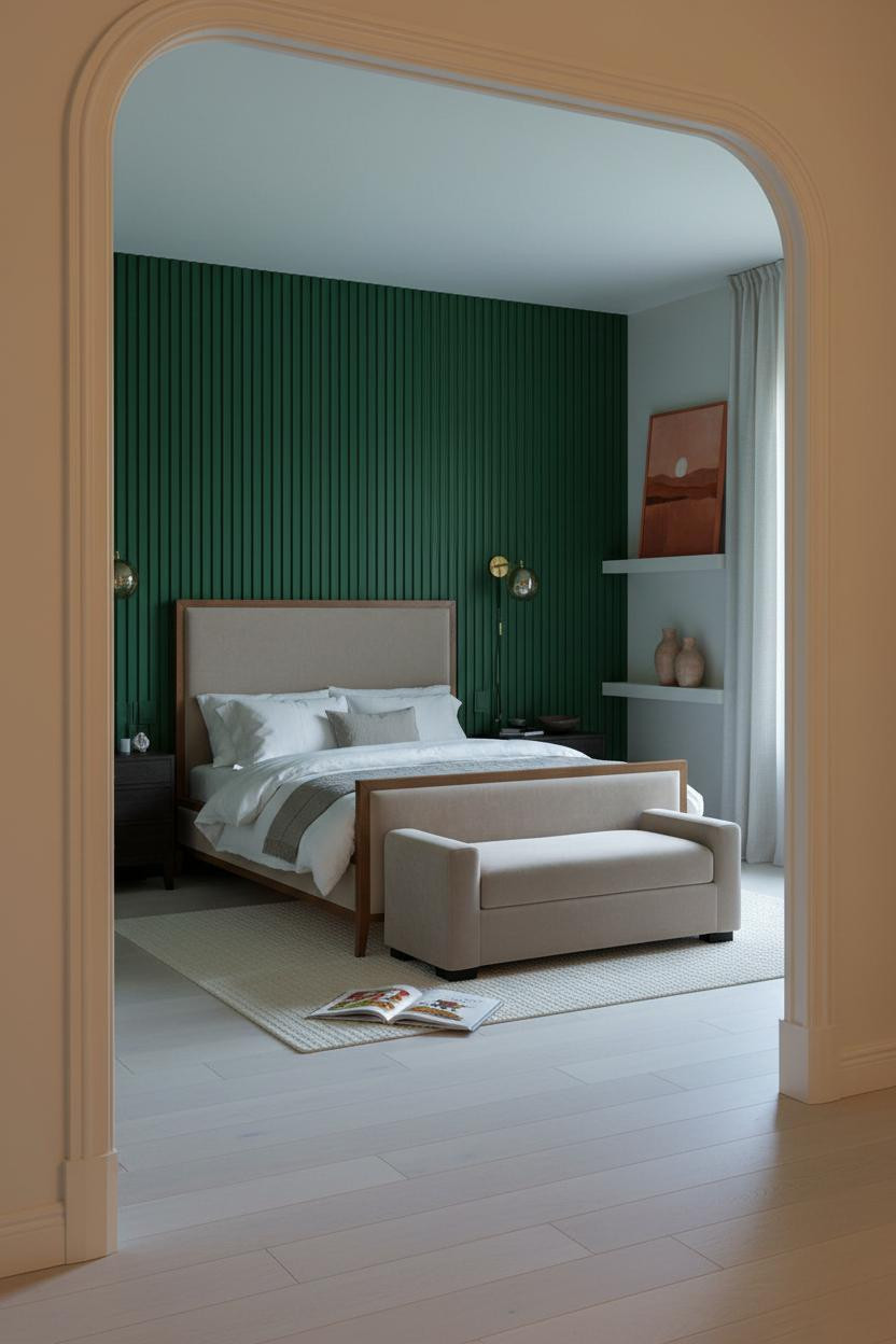 Luxury Kids Bedroom Japandi Forest Green