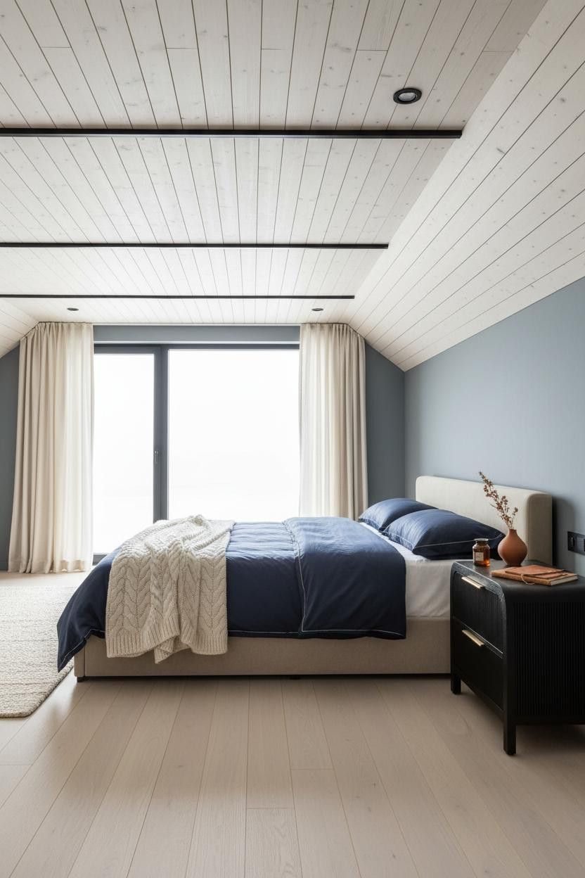 Mezzanine Bedroom Coastal Loft Design