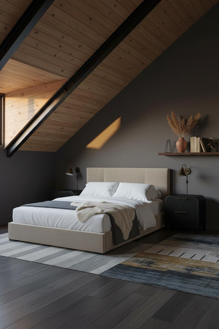 Mezzanine Bedroom Industrial Platform Loft