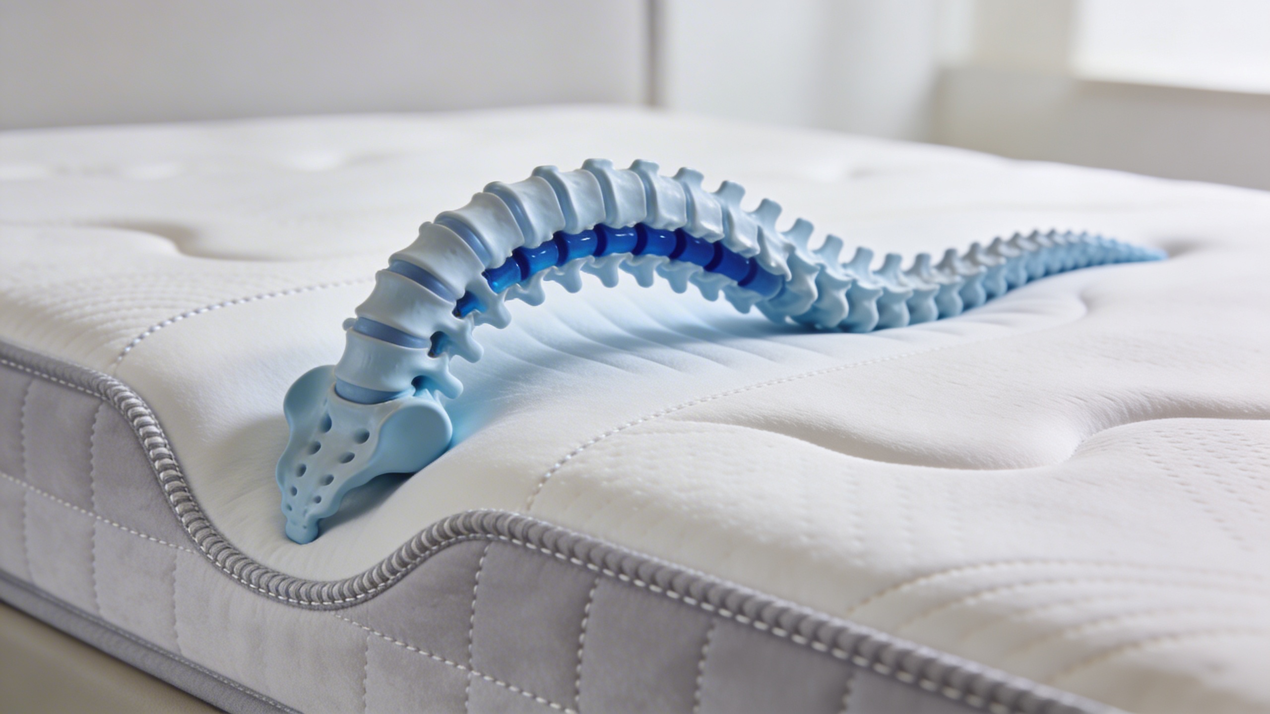 Mattress with orthopedic lumbar support for back pain relief