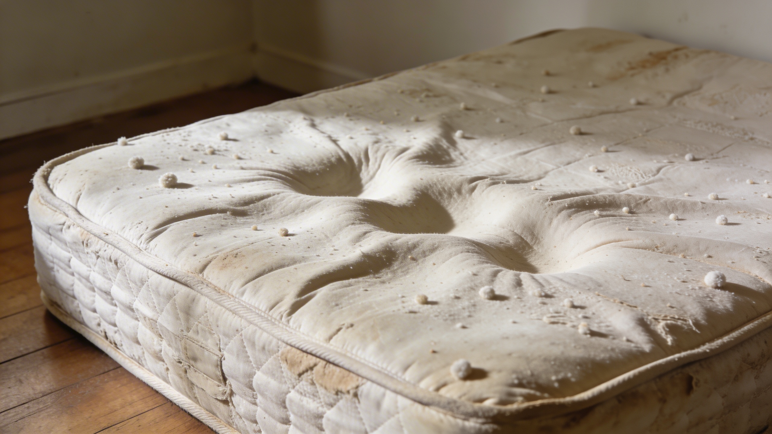 Signs your mattress is sagging - visible body impressions