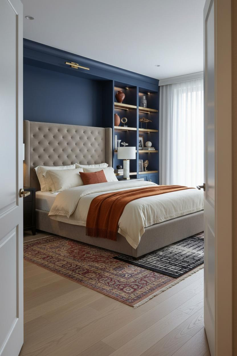 Modern Luxury Bed Design Art Deco Master