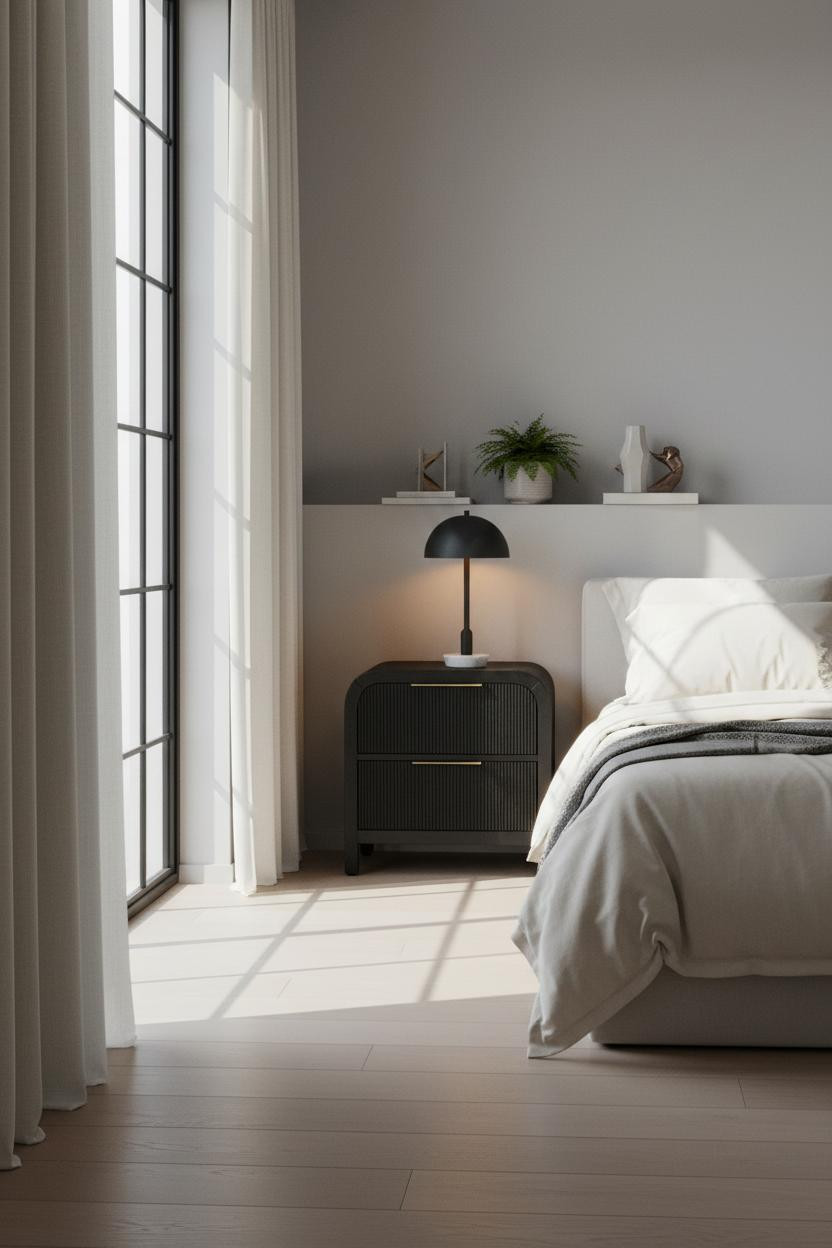 Modern Nightstand Minimalist Bedroom Lamp