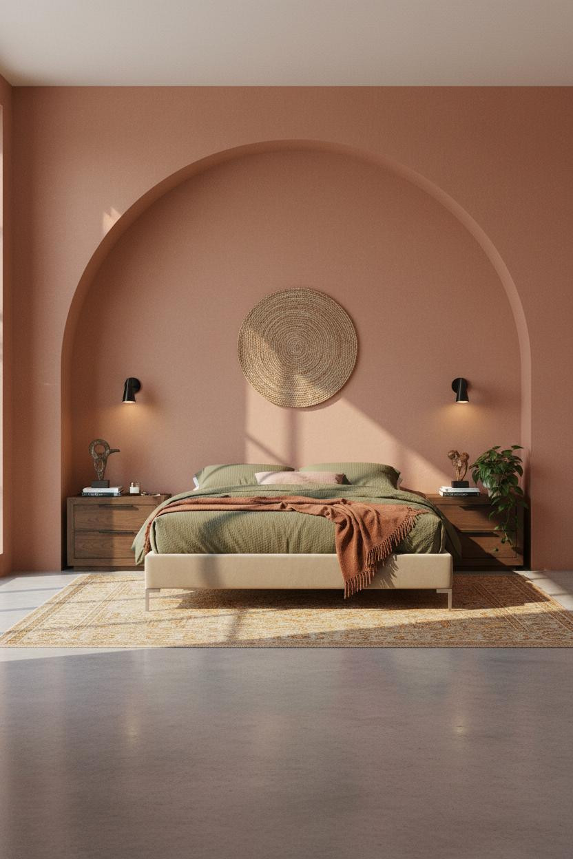 Platform Bed Mediterranean Bedroom Design