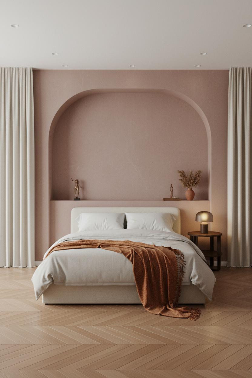 Quiet Luxury Bedroom Arched Alcove