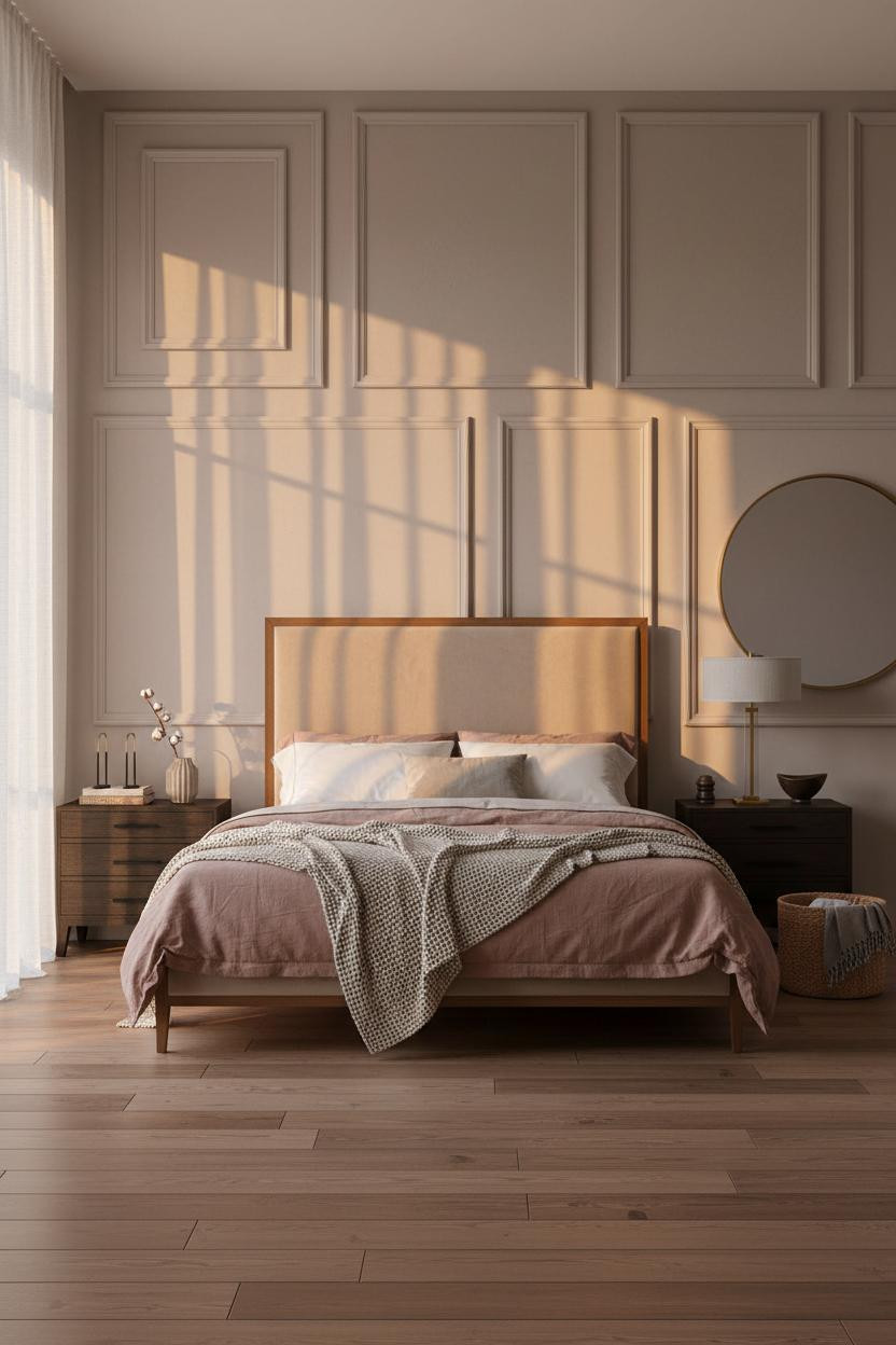 Quiet Luxury Bedroom Gallery Wall Design