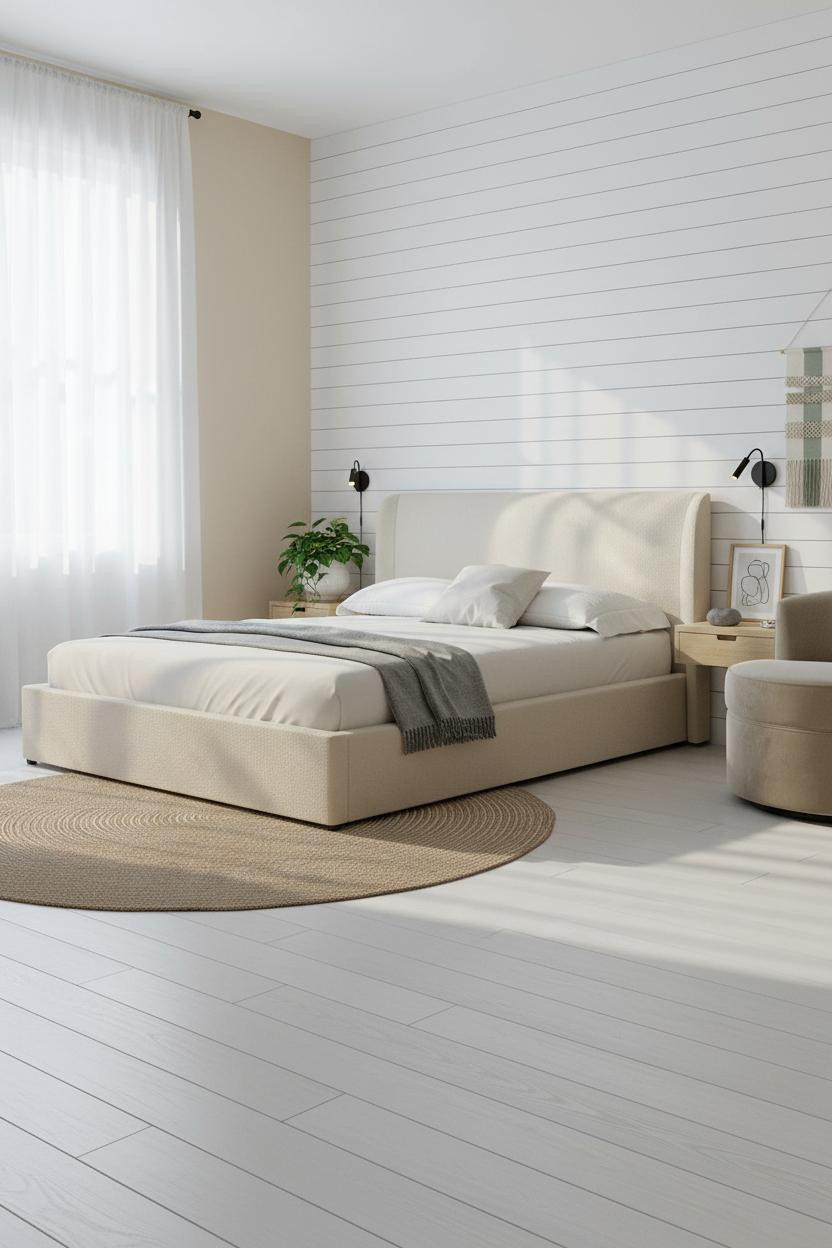 Simple Teen Bedroom Scandi White Shiplap