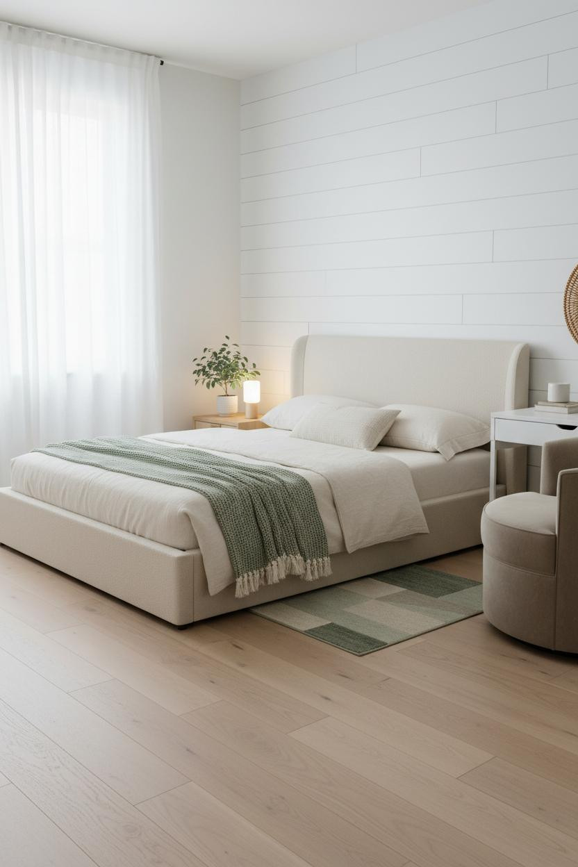 Simple Teen Bedroom Scandi White Shiplap