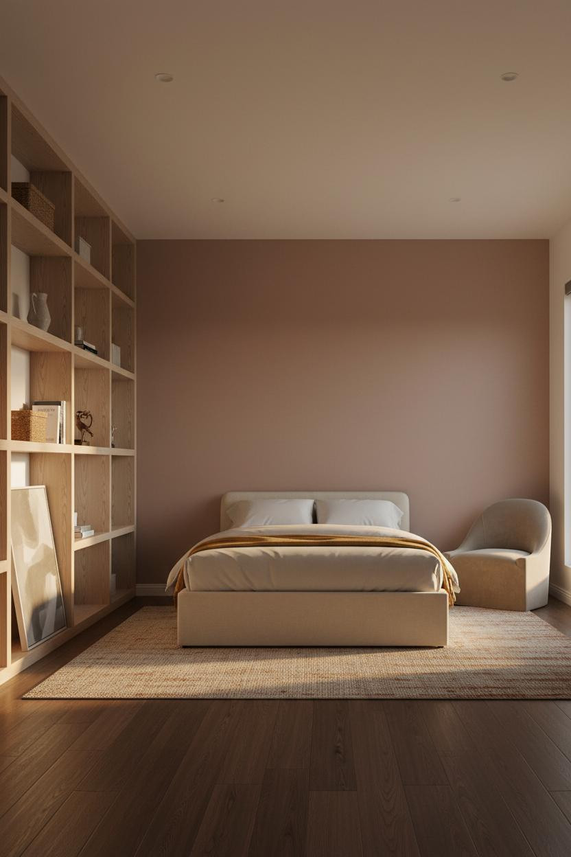 Single Woman Bedroom Japandi Design