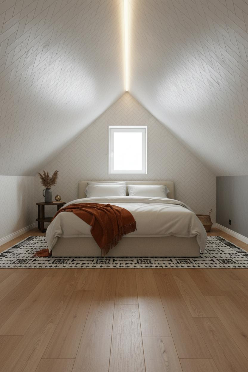 Slanted Ceiling Bedroom Attic Window