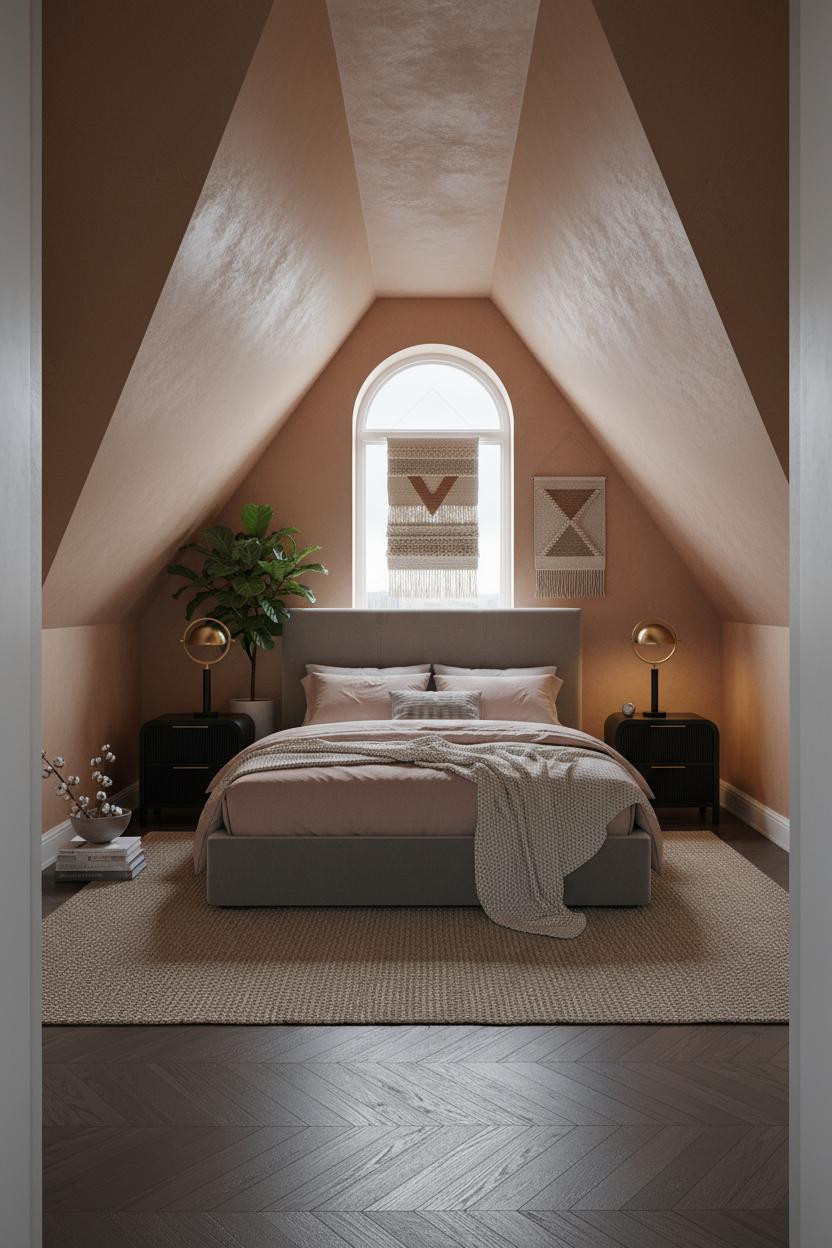Slanted Ceiling Bedroom Boho Modern Attic