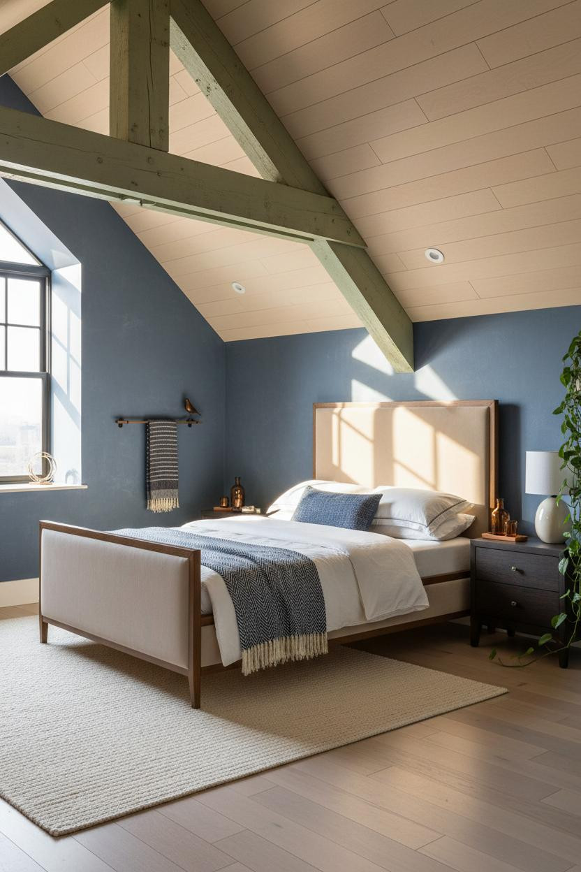 Sloped Ceiling Bedroom Angled Attic Light