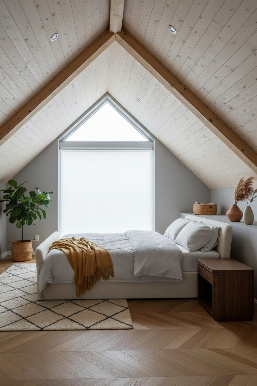 Sloped Ceiling Bedroom Attic Boho