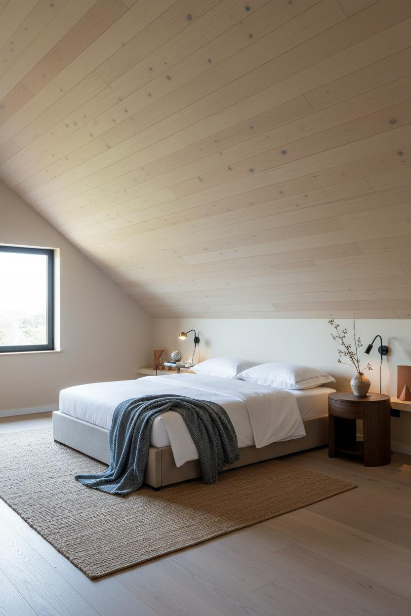 Sloped Ceiling Bedroom Scandi Attic