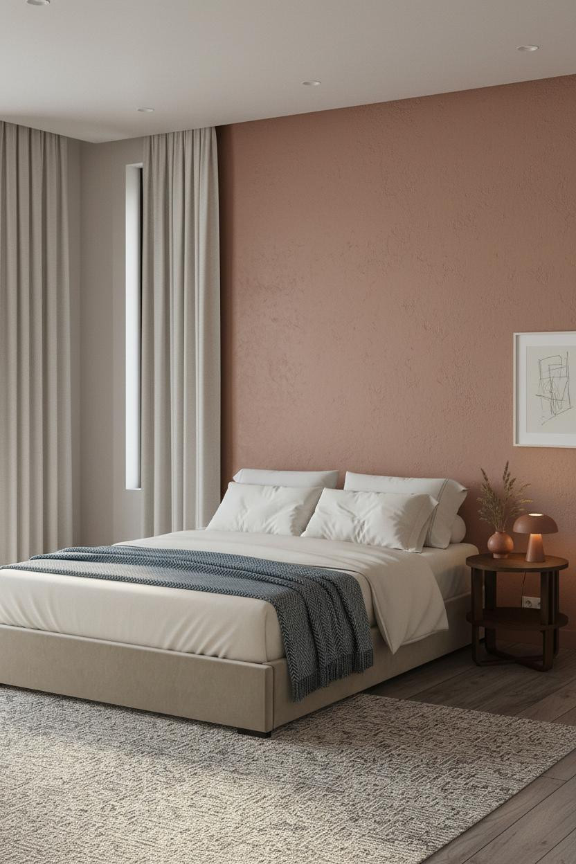 Small Bedroom Layout Platform Bed Nightstand