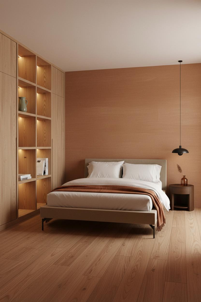 Small Bedroom Layout Shelving Storage