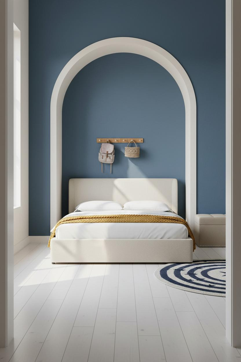 Small Kids Room Dusty Blue Scandi Modern