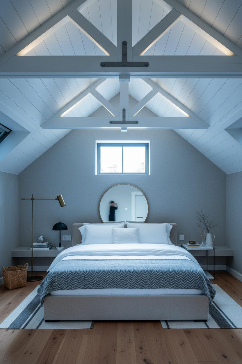 Small Loft Bedroom Modern Attic Design