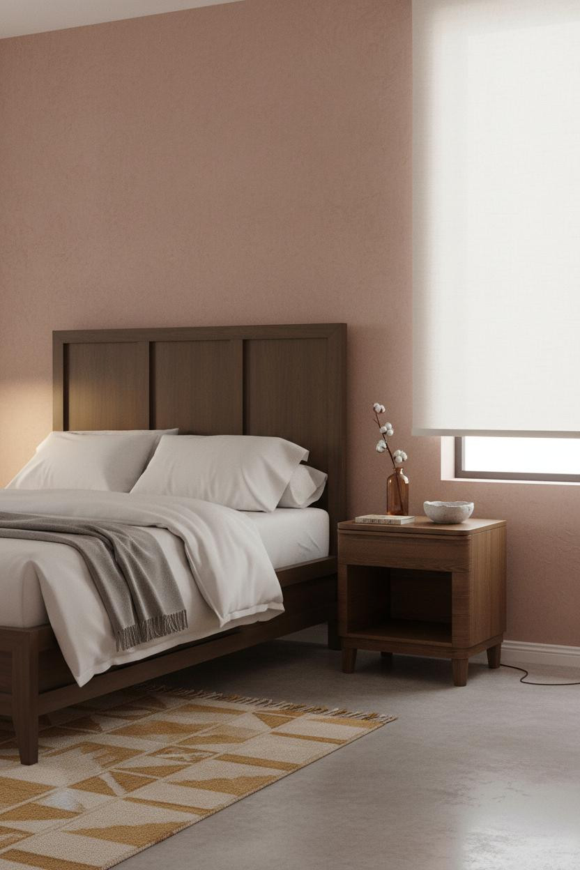 Small Nightstand Walnut Tapered Legs